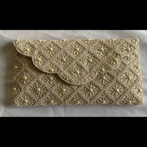 From St Xavier Sophia Envelope Clutch in Ivory